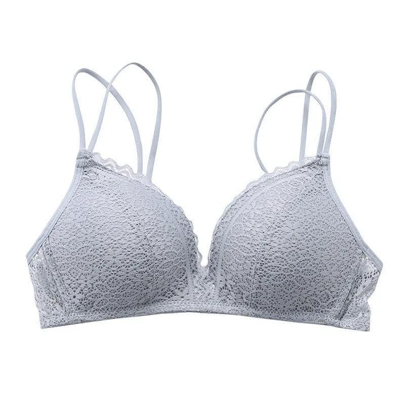 Sutiã Bralette de Renda Estilo Francês