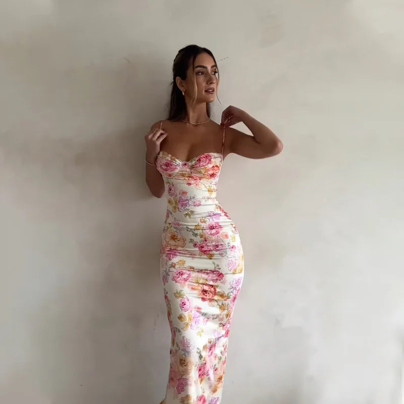 Vestido Floral Com Alça