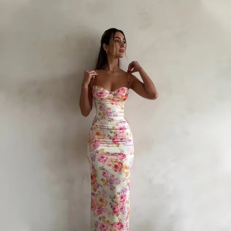 Vestido Floral Com Alça