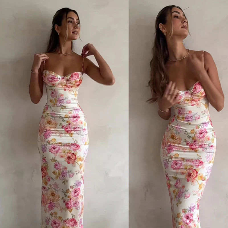 Vestido Floral Com Alça